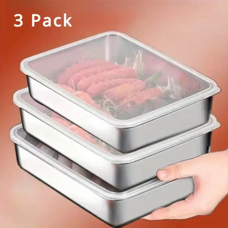 Stainless Steel Small Tray (3Psc)